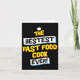 Womens Fast Food Cook Job Occupation Funny Card