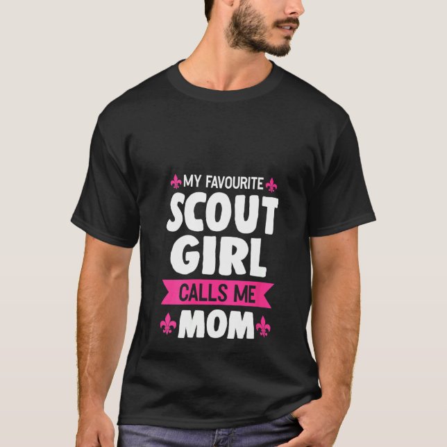 Womens Favourite Scout Girl Calls Me Mum Scout Dau T-Shirt (Front)