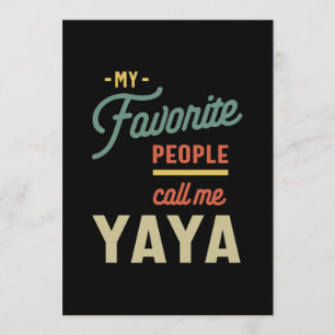 Womens Favourite Yaya Grandma Gift Invitation