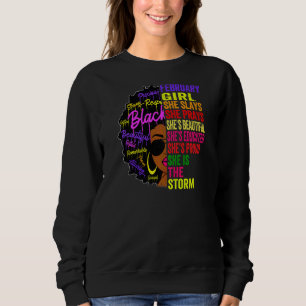 Womens February Girl She Slays And Prays She Is Th Sweatshirt