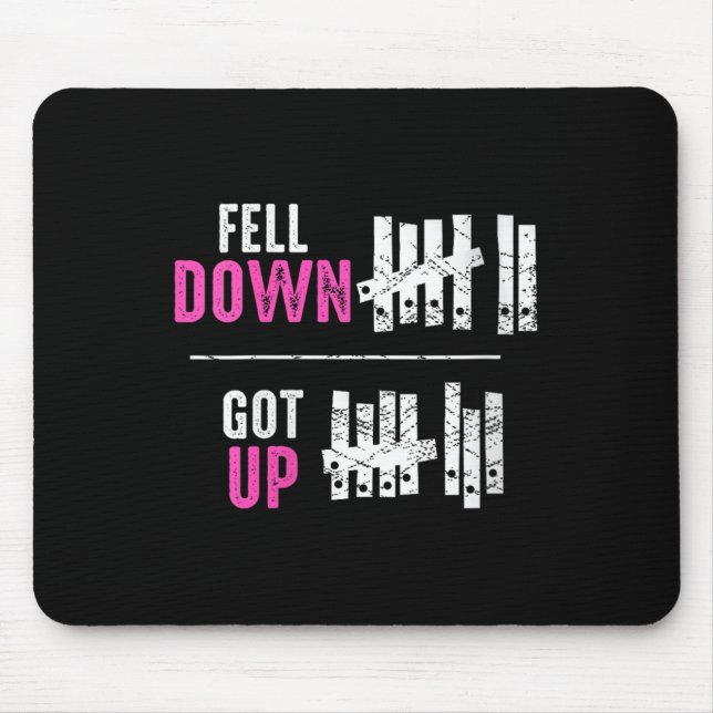 Womens Fell Down Got Up Motivational Funny Sitive  Mouse Mat (Front)