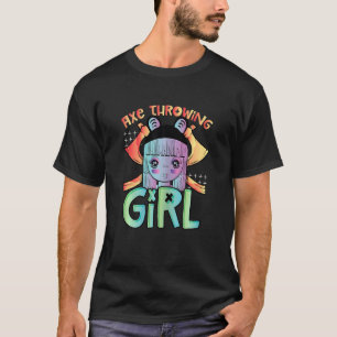 Womens Female Hatchet & Axe Throwing Girl T-Shirt