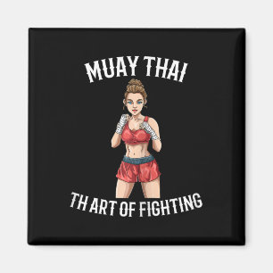Womens Female Muay Thai Fighter - Thai Boxing Mma Magnet