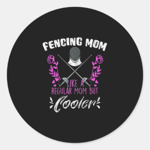 Womens Fencing Mother´s Day Mum Love Classic Round Sticker