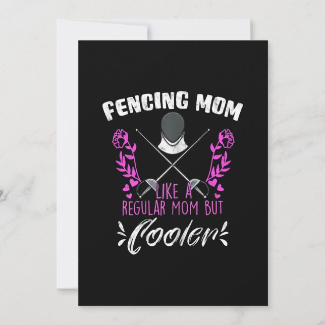 Womens Fencing Mother´s Day Mum Love Holiday Card (Front)