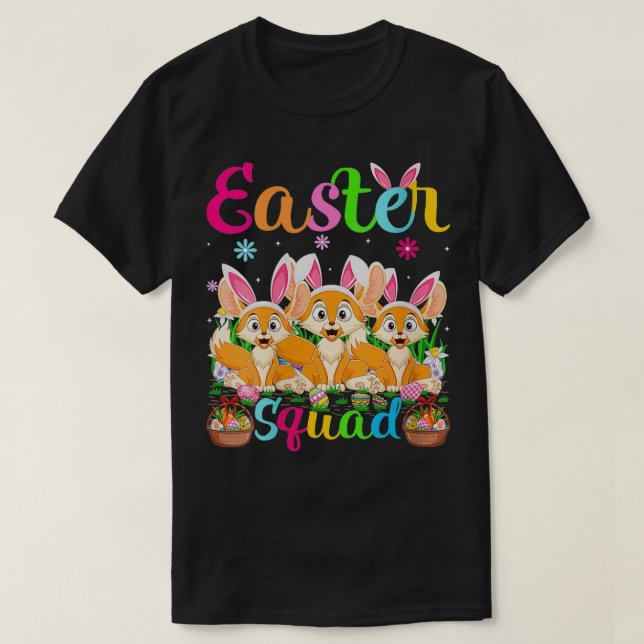 Womens Fennec Fo Bunny Ear Easter Squad Fennec Fo  T-Shirt (Design Front)