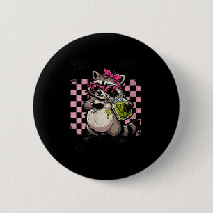 Women's feral and pregnant dont touch funny 6 cm round badge