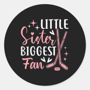 Womens Field Hockey Sister Little Sister Biggest F Classic Round Sticker