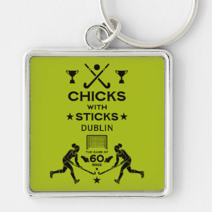 Women's Field Hockey Sports Key Ring