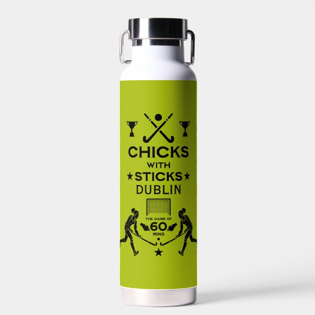 Women's Field Hockey Sports Water Bottle (Front)