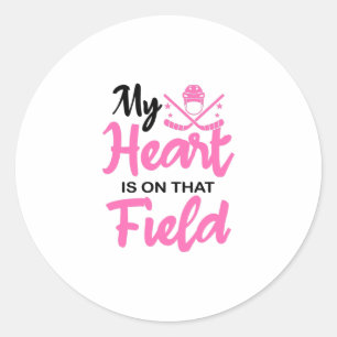 Women's Field Hockey T-Shirt Classic Round Sticker
