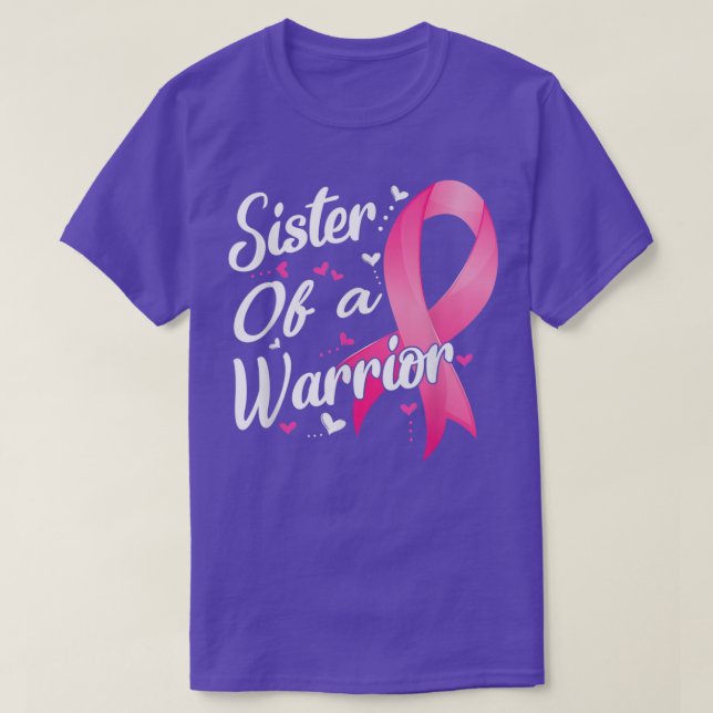Womens Fighter Sister Of A Warrior Breast Cancer F T-Shirt (Design Front)