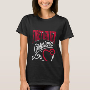 Womens Firefighter Girlfriend Thin Red Line Water  T-Shirt