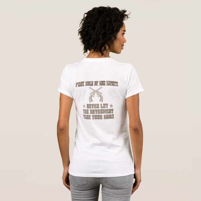 Women's First Rule of Gun Safety 2nd Amendment T-Shirt (Back Full)