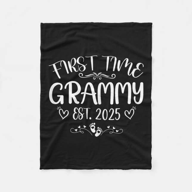 Womens First Time Grammy Est 2025 Soon To Be Mom M Fleece Blanket (Front)