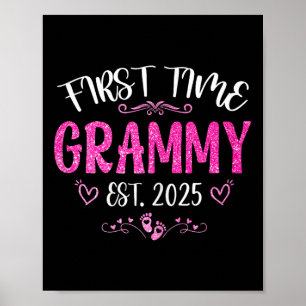 Womens First Time Grammy Est 2025 Soon To Be Mom M Poster
