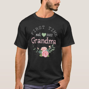 Womens First Time Grandma Est 2022 Promoted To New T-Shirt