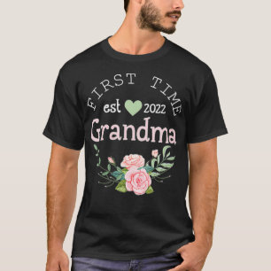 Womens First Time Grandma Est T-Shirt