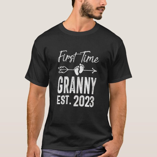 Womens First Time Granny 2023 Mothers Day Soon To  T-Shirt (Front)