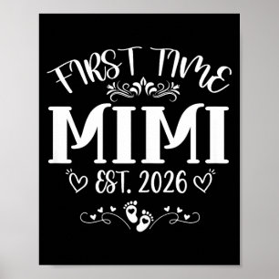 Womens first time mimi est 2026 soon to be mom poster