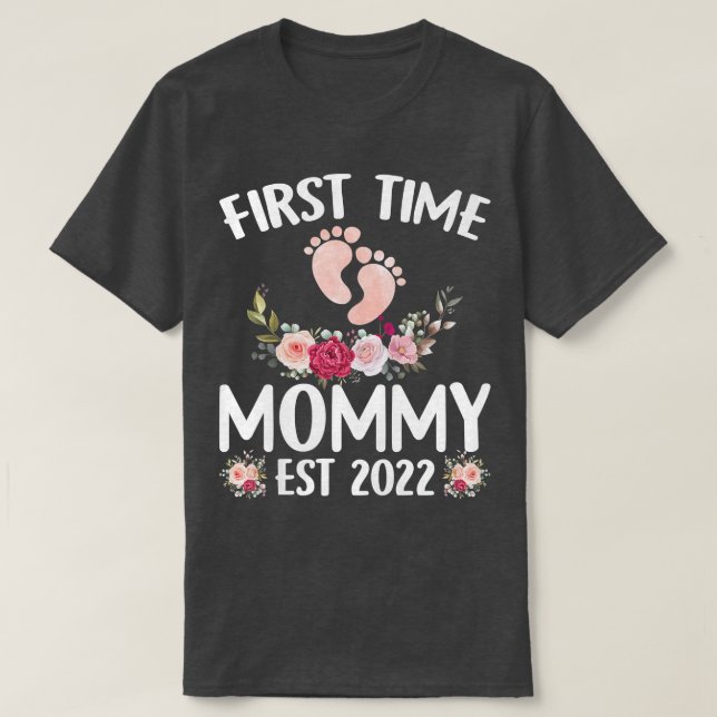Womens First Time Mummy Est T-Shirt (Design Front)