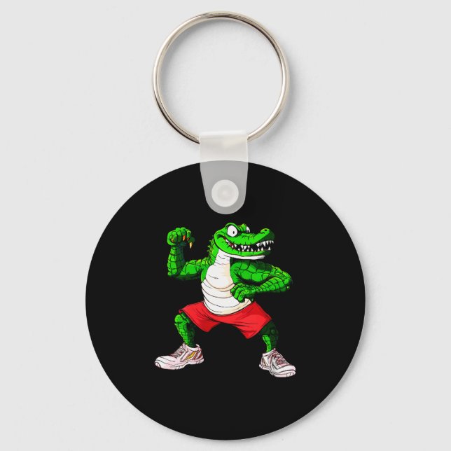 Womens Fitness Crocodile V-neck  Key Ring (Front)