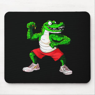 Womens Fitness Crocodile V-neck Mouse Mat