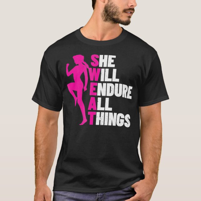 Womens Fitness  Motivational Quote  Workout Motiva T-Shirt (Front)