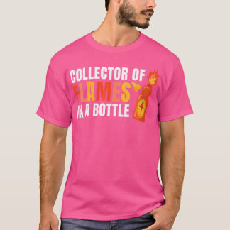 Womens Flames Bottle Spicy Food Hot Chilli Sauce R T-Shirt