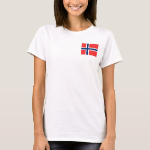Women's  Fleece Jogger with flag of Norway T-Shirt