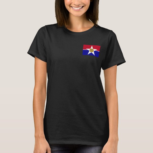 Women's  Fleece Zip Jogger- flag of Dallas T-Shirt (Front)