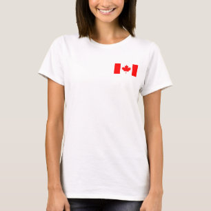 Women's  Fleece Zip Jogger with flag of Canada T-Shirt