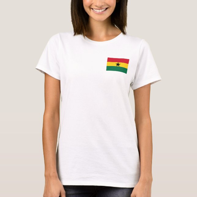 Women's  Fleece Zip Jogger with flag of Ghana T-Shirt (Front)
