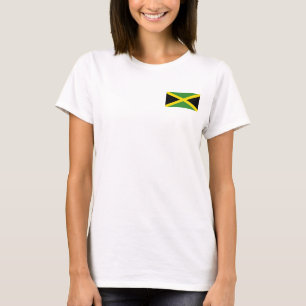 Women's  Fleece Zip Jogger with flag of Jamaica T-Shirt