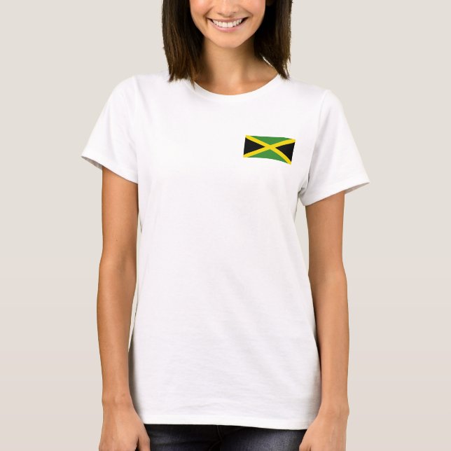 Women's  Fleece Zip Jogger with flag of Jamaica T-Shirt (Front)
