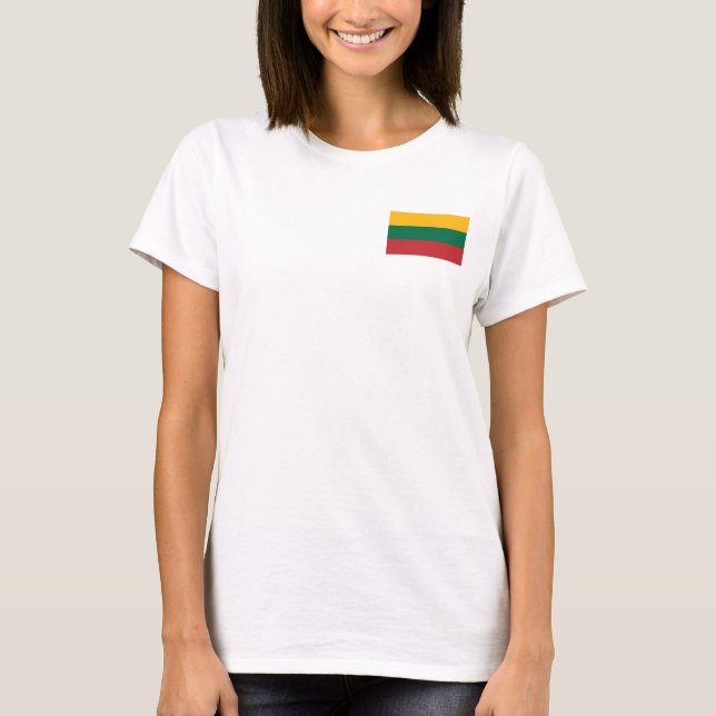 Women's  Fleece Zip Jogger with flag of Lithuania T-Shirt (Front)