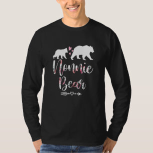 Womens Floral Bear Matching Family Outfits Nonnie T-Shirt