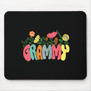 Womens floral retro vintage grammy happy mothersWo Mouse Mat