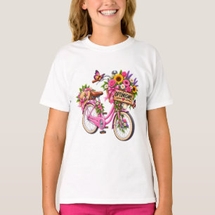 Women's Floral T-Shirt "Optimism" – Pink Bike and