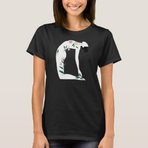 Womens Flower Green Yoga T-Shirt