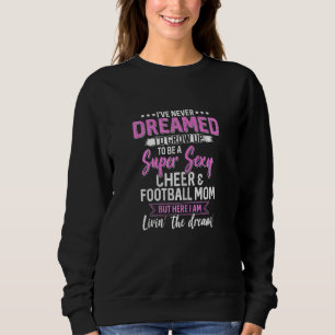 Womens  Football Cheer Mum Football Mother Of Chee Sweatshirt