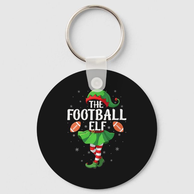Womens Football Elf Christmas Girls Women Elf Squa Key Ring (Front)