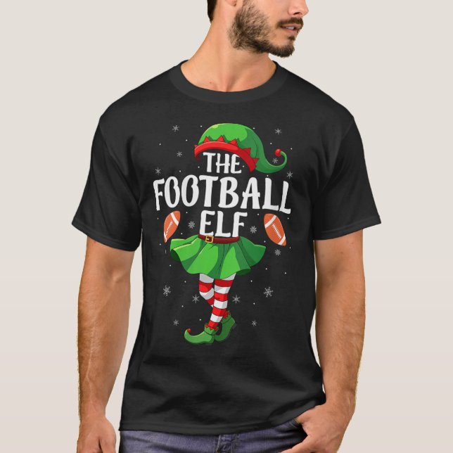 Womens Football Elf Christmas Girls Women Elf Squa T-Shirt (Front)