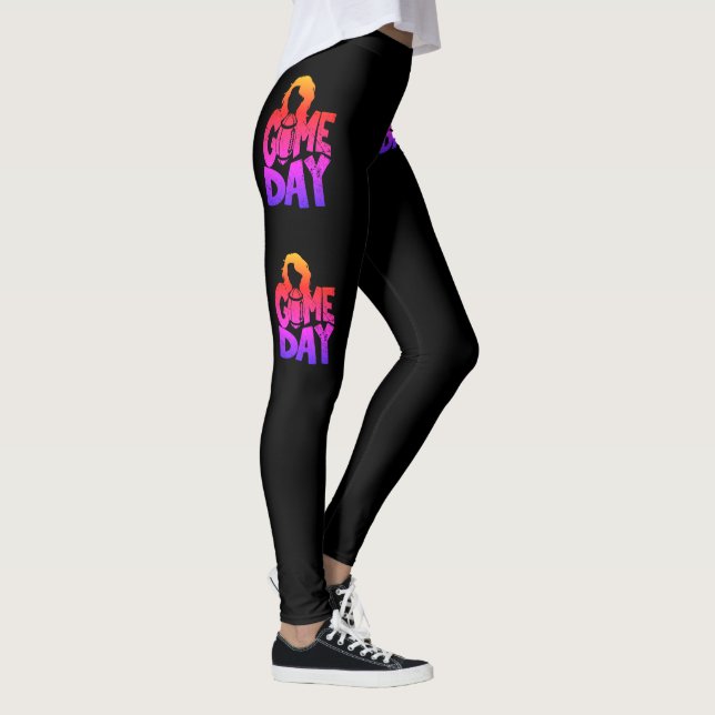 Women's Football Gameday Fiery Leggings (Right)