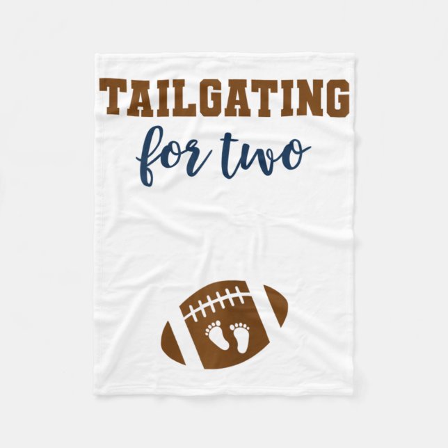 Womens Footbyll Pregnancy Announcement Shirt Fall  Fleece Blanket (Front)