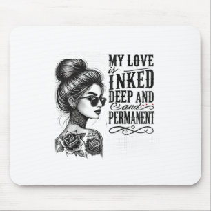Womens For Anti Valentine’s Day Tattooed Single Wo Mouse Mat