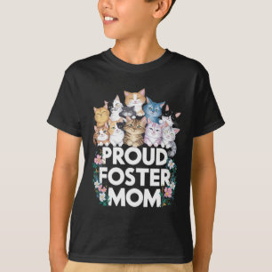 Womens Foster Cat Adopt Shirt Proud Foster Mum