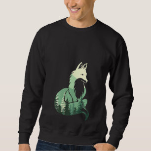 Womens Fox Hunting Hunter Animal Silhouette Hunt Sweatshirt