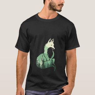 Womens Fox Hunting Hunter Animal Silhouette Hunt T-Shirt