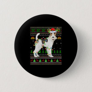 Womens Fox Terrier Dog Ugly Christmas Sweaters Hol 6 Cm Round Badge